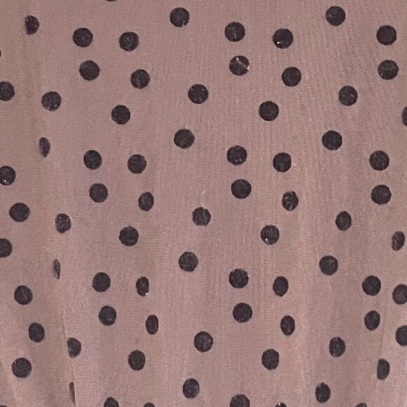 PrettyLitteThings Polka Dot Mesh Bodysuit Black Square Neck Long Sleeve Lined 4 - Picture 10 of 10